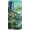 Husa compatibila cu Motorola Edge 20 model Alligator lunch, Silicon, TPU, Viceversa, Transparent, Carcasa