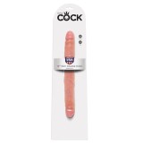 Dildo dublu King Cock, lifelike skin, 30 cm