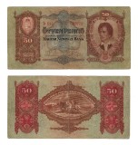 Ungaria 1932 - 50 pengo, circulata