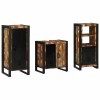 Set de mobilier pentru baie cu raft 3 pcs Lemn recuperat solid