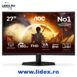 Monitor gaming curbat AOC 27" 180Hz VA 4ms Full HD, negru