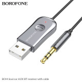 Adaptor AUX cu bluetooth Borofone BC44 Soul metal gray