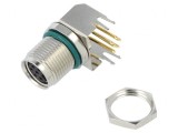 Conector PCB M8 6P 1.5A 90&deg;