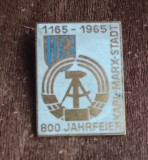 QW9 N7 29 - Insigna - tematica orase - Karl Marx Stadt actual Chemnitz - 1965, Europa