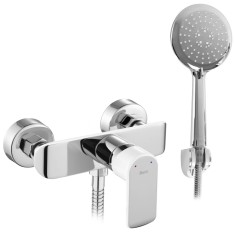 Baterie de duș REA Bloom alb crom