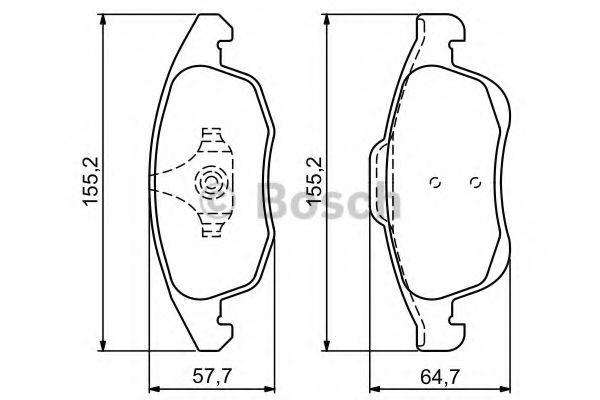 Set placute frana,frana disc CITROEN C4 Picasso I (UD) (2007 - 2013) BOSCH 0 986 494 235