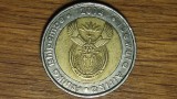 Africa de Sud - moneda colectie bimetal - 5 rand 2014 - (Afurika Tshipembe - iSewula Afrika) - an unic de batere - mai greu de gasit