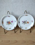 Lot de 2 farfurioare model floral, Rosenthal