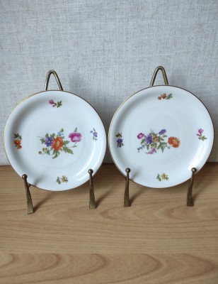 Lot de 2 farfurioare model floral, Rosenthal foto
