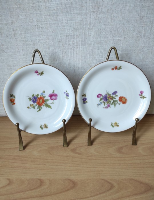 Lot de 2 farfurioare model floral, Rosenthal