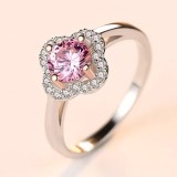 Cumpara ieftin INEL ARGINT CU Zirconiu --Pink Crystal-- arg381M, Argintboutique