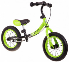 Bicicleta fara pedale, 12 inch, cadru rotativ 180 grade, verde foto