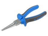 Clești rotunzi alungiți Unior 160mm, Oțel carbon forjat, V&acirc;rf cromat, M&acirc;ner ergonomic bicomponent