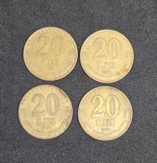 Lot Monede Romania 20 Lei foto