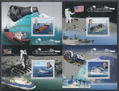 Madagascar 2018 - NAVE in ONOAREA ASTRONAUTILOR:GLEEN,SHEPARD,GAGARIN etc- MNH foto