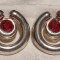 CERCEI argint OPULENTI ornati SUPERB de efect ELEGANTI stare IMPECABILA ITALIA