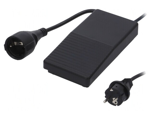 Comutator de Picior Negru DPST-NO 6A/250VAC