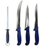 Cumpara ieftin Set profesional de macelarie, dezosat, injunghiat, transat, filetat, 3 cutite, masat pentru ascutit