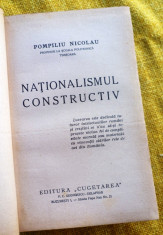 Carte Nationalismul constructiv ed 1940 foto