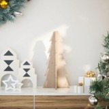 vidaXL Brad de Crăciun din lemn decorativ, 49 cm, lemn de pin masiv