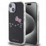 Husa pentru Apple iPhone 15, Hello Kitty, IML Kitty Face, Neagra