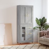 vidaXL Dulap &icirc;nalt, gri sonoma, 69,5x34x180 cm, lemn compozit