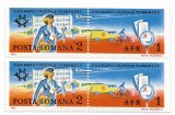 Romania (456) - Ziua marcii postale romanesti, cu vinieta, 1987, neobliterata, bloc de 2, Posta, Nestampilat
