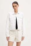 Tommy Jeans geacă din denim culoarea bej, de tranzitie, DW0DW20121