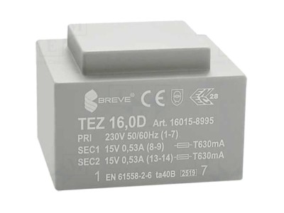 Transformator &amp;icirc;ncapsulat 16VA 230V 15V foto