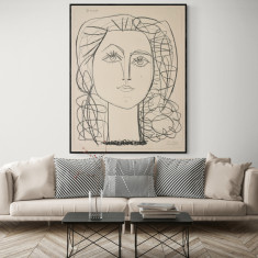 Tablou Poster, Intaglio, Modern, alb negru, Francoise de Pablo Picasso, print pe hartie foto Fine Art foto