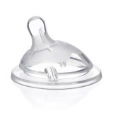 Tetina din silicon cu flux mediu Natural Feeling 2luni+, 1 bucata, Chicco