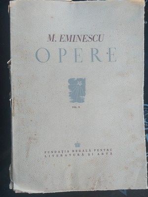 Opere: Poezii tiparite in timpul vietii vol 2- M. Eminescu foto