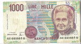 Bancnota 1000 lire 1990 - Italia