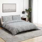 vidaXL Set cu husă de pilotă, gri, 200x200 cm, bumbac