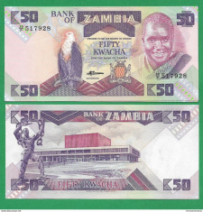 = ZAMBIA - 50 KWACHA - 1986-1988 - UNC = foto