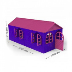 Căsuță de joaca, mov, 256x129x120 cm - Doloni, 3-5 ani, Fete