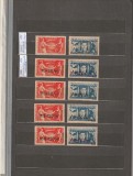ROMANIA 1945/46 LP 179 + 189 FRONTUL PLUGARILOR CU SI FARA SUPRATIPAR SERII MNH