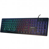 Tastatura 9500i, cu fir, US layout, iluminata, USB, Serioux