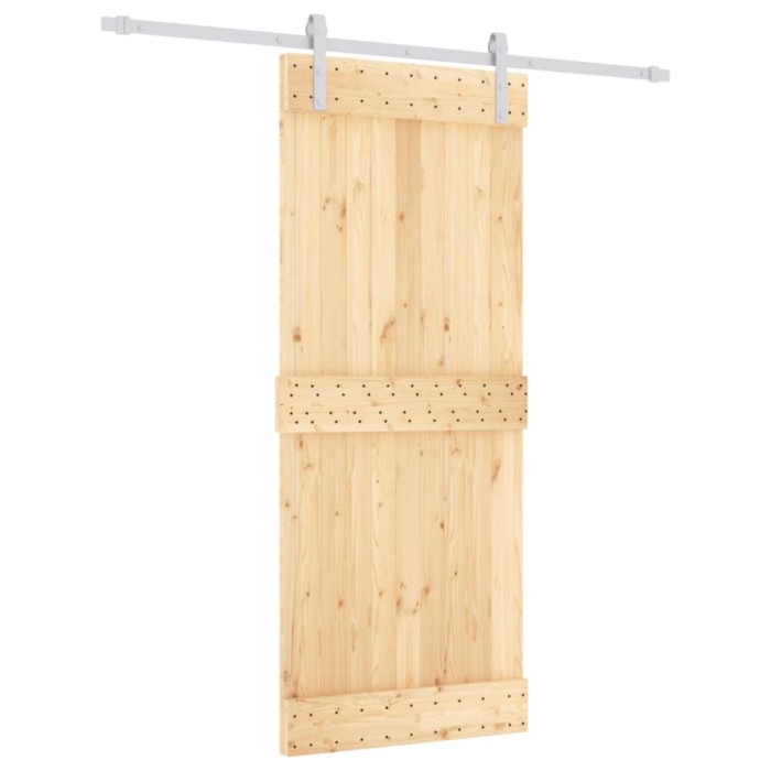 Usa glisanta cu set de feronerie 85x210 cm, lemn masiv de pin