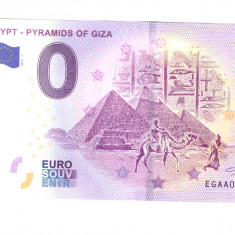 Bancnota souvenir Egipt 0 euro Pyramids of Giza 2019-1, UNC