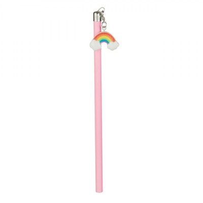 Creion Rainbow, Model Glitter, Culoare Roz, Dimensiune 18cm foto