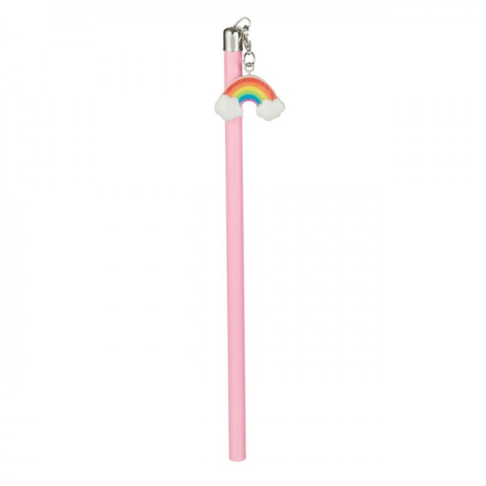 Creion Rainbow, Model Glitter, Culoare Roz, Dimensiune 18cm