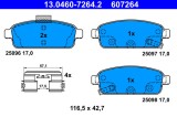 ATE 13.0460-7264.2 set placute frana,frana disc