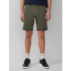 Q/S by s.Oliver Pantaloni scurti chino barbati, John, cu talie medie si croiala Regular fit, Verde inchis, W29