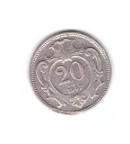 Moneda Austria 20 heller 1907, stare buna, curata