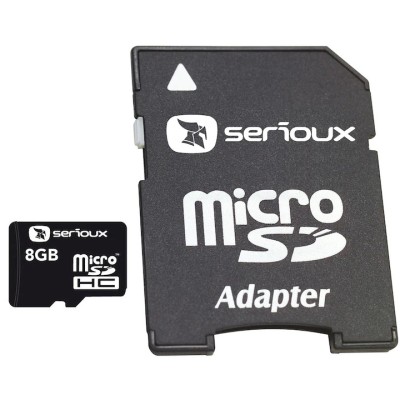 Card de memorie MicroSDHC Serioux SFTF08AC10, 8GB, Class 10 si adaptor SD, NOU foto