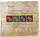 Album filatelic - Monede romanesti din aur - Colectia numismatică a Bănicii Naționale a Rom&acirc;niei 2013, LP1989b, cartonat, nesigilat, complet