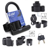 Lacăt anti furt, trotinete / scutere / biciclete electrice, 15 cm, model 4, negru | Motorevolution