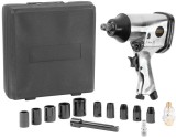 Set pistol pneumatic de impact pentru compresor Airtool WF-002A, 17 piese, in valiza