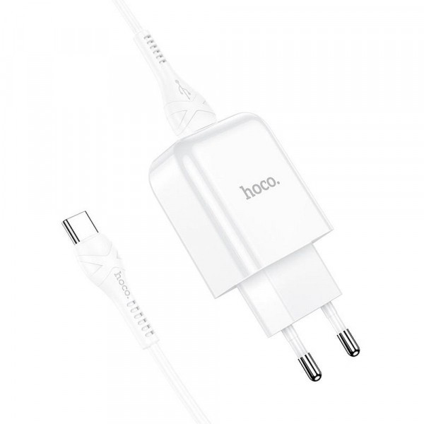 Incarcator Retea Cu Cablu USB-C HOCO N2, 10W, 2A, 1 x USB-A, Alb